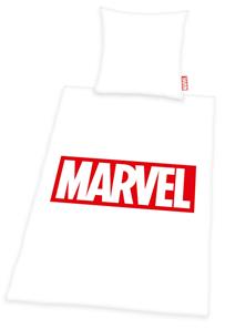 Marvel Sengetøj, hvid - 100 procent bomuld