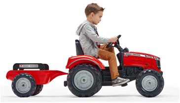 Massey Ferguson S8740  Pedal traktor til børn m/Trailer-3
