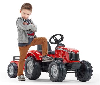 Massey Ferguson S8740  Pedal traktor til børn m/Trailer-6