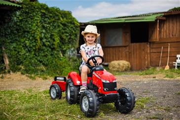 Massey Ferguson S8740  Pedal traktor til børn m/Trailer-8