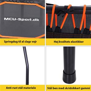  MCU-Sport Fitness Trampolin Octagon Foldbar m/håndtag 122cm, Orange-4