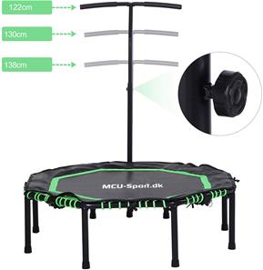  MCU-Sport Fitness Trampolin Octagon Foldbar m/håndtag 122cm, Grøn-3