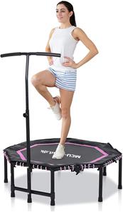  MCU-Sport Fitness Trampolin Octagon Foldbar m/håndtag 122cm, Pink