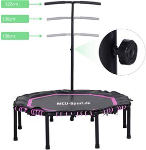  MCU-Sport Fitness Trampolin Octagon Foldbar m/håndtag 122cm, Pink-3