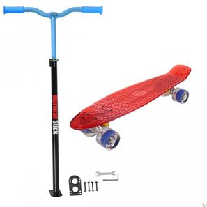   MCU-Sport LED Skateboard + Maronad Stick Rød/Blå-2