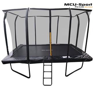 MCU-Sport Pro-Line  Firkantet Trampolin+net+stige 366 x 244cm