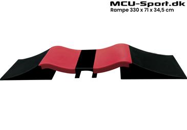 MCU-Sport Skate Double Wave Rampe sæt 330 x 71 x 34,5 cm