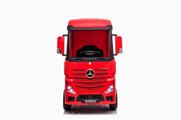 Mercedes Benz Actros El lastbil m/4xMotor, 2.4G, Lædersæde, Gummihjul. Rød-2