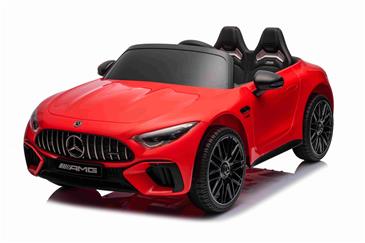 Mercedes-Benz AMG SL63 Elbil til Børn m/4xmotor, 2.4G Remote, Gummihjul Rød-11