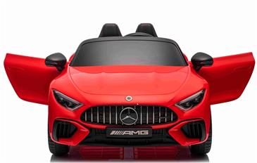 Mercedes-Benz AMG SL63 Elbil til Børn m/4xmotor, 2.4G Remote, Gummihjul Rød-2