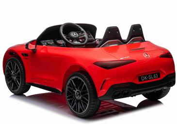 Mercedes-Benz AMG SL63 Elbil til Børn m/4xmotor, 2.4G Remote, Gummihjul Rød-3