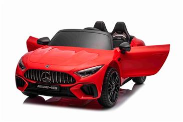 Mercedes-Benz AMG SL63 Elbil til Børn m/4xmotor, 2.4G Remote, Gummihjul Rød-5