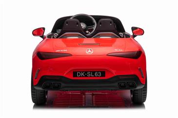 Mercedes-Benz AMG SL63 Elbil til Børn m/4xmotor, 2.4G Remote, Gummihjul Rød-7