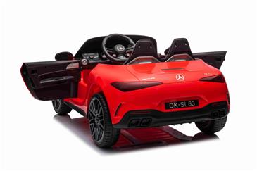 Mercedes-Benz AMG SL63 Elbil til Børn m/4xmotor, 2.4G Remote, Gummihjul Rød-8
