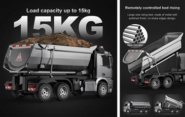 Mercedes-benz Arocs Fjernstyret Alloy Lastbil Dumper 1:20-6