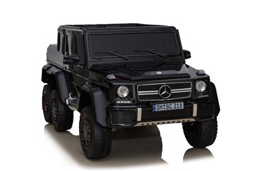 Mercedes G63 AMG 6x6 12v Sort m/4x12V + Gummihjul + fjernb-16