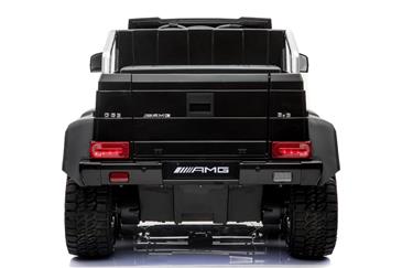 Mercedes G63 AMG 6x6 12v Sort m/6x12V + Gummihjul + fjernb-6