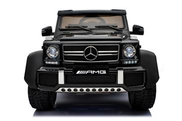 Mercedes G63 AMG 6x6 12v Sort m/6x12V + Gummihjul + fjernb-8