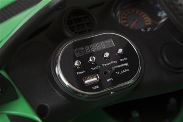 Mercedes GTR AMG Grøn til Børn 12V m/2.4G fjernbetjening og Gummihjul-7