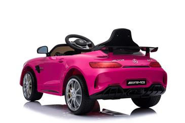 Mercedes GTR AMG Pink til Børn 12V m/2.4G fjernbetjening og Gummihjul-3