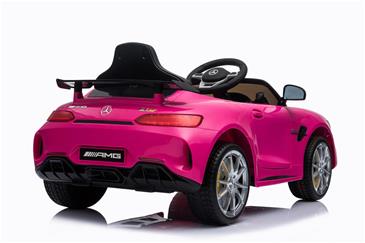 Mercedes GTR AMG Pink til Børn 12V m/2.4G fjernbetjening og Gummihjul-4