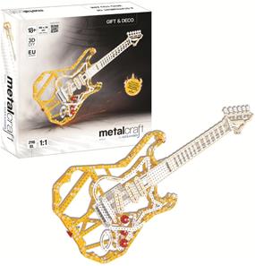 Metalcraft DIY 3D Guitar Gul Metal Byggesæt