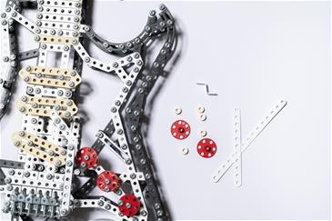 Metalcraft DIY 3D Guitar Sort Metal Byggesæt-6