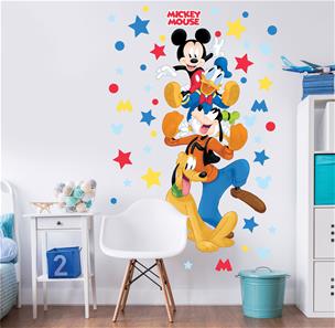 Mickey Mouse og Venner Kæmpe Figur Wallsticker