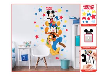 Mickey Mouse og Venner Kæmpe Figur Wallsticker-2