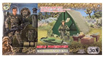 Militær Telt Camp 1:6 med Action Figur 30,5cm-2