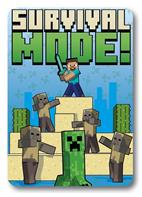 Minecraft Survival Mode Fleece Tæppe 100x140 cm