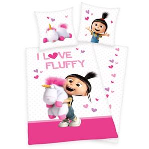 Minions I Love Fluffy Unicorn Sengetøj - 100 procent bomuld
