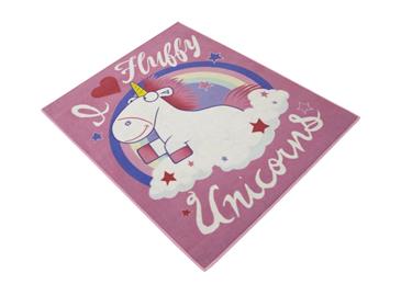 Minions I Love Fluffy Unicorns De Luxe gulvtæppe til børn 95x125-4