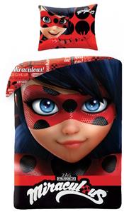 Miraculous Ladybug Sengetøj 2i1 Design - 100 Procent Bomuld