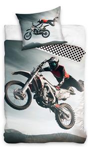 Motocross Sengetøj 140 x 200, 100 procent bomuld