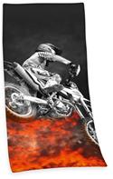 Motocross Dirtbike Badehåndklæde - 100 procent bomuld