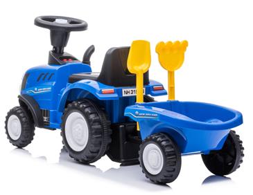 New Holland T7 Gå-Traktor med Trailer og værktøj, Blå-3