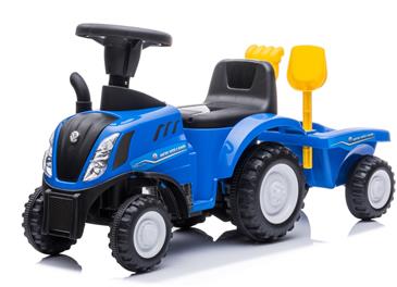 New Holland T7 Gå-Traktor med Trailer og værktøj, Blå-7