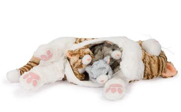 Noxxiez Bamsefamilie – Mor Kat med 3 Killinger – 50 cm-2