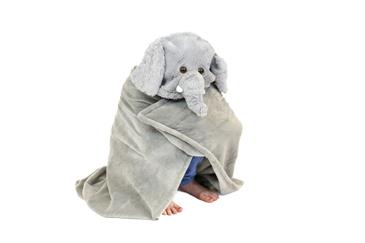 Noxxiez dyre tæppe med hætte - Elefant-3