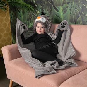Noxxiez dyre tæppe med hætte - Pingvin-3
