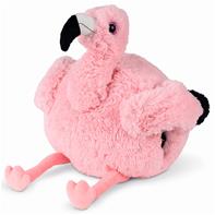 Noxxiez Kæmpe bamse, håndvarmer og pude - Flamingo