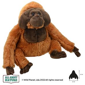 Orangutang Plysbamse 22x23 cm - All About Nature-2