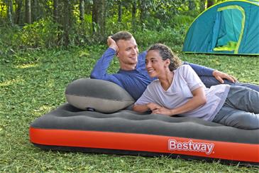 Bestway Roll & Relax Luftmadras 203 x 152 x 22cm (m/pumpe)-2