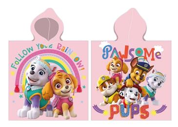 Paw Patrol Poncho badehåndklæde med hætte - 100 procent bomuld