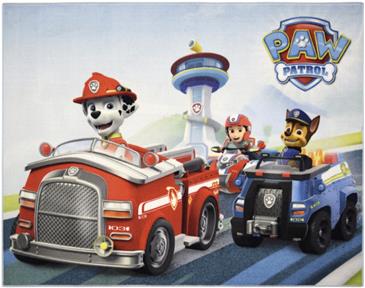 Paw Patrol ''Til Undsætning ''Deluxe gulvtæppe til børn 95x125