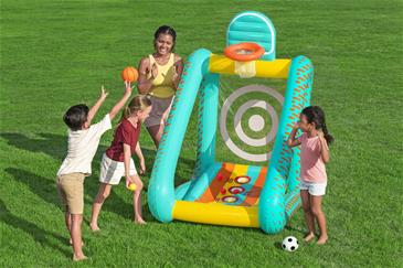 Perfect Aim 3-i-1 Oppusteligt Havespil 127 x 109 x 178 cm-3