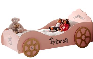 Pinky Prinsesse Træ bilseng til børn