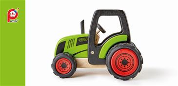 Pintoy Traktor med anhænger Trælegetøj-2