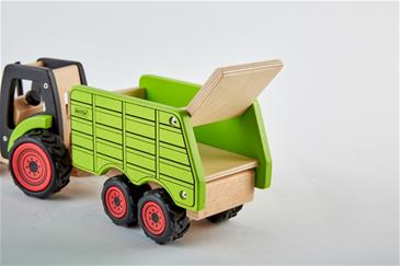 Pintoy Traktor med anhænger Trælegetøj-5